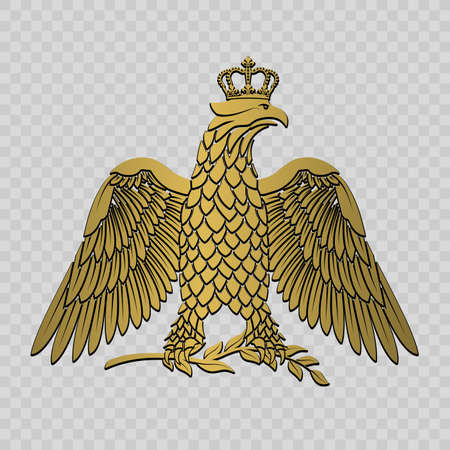 Imperial eagle with a laurel branch in its talonsのイラスト素材