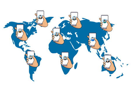 Communities on social networks vector illustration