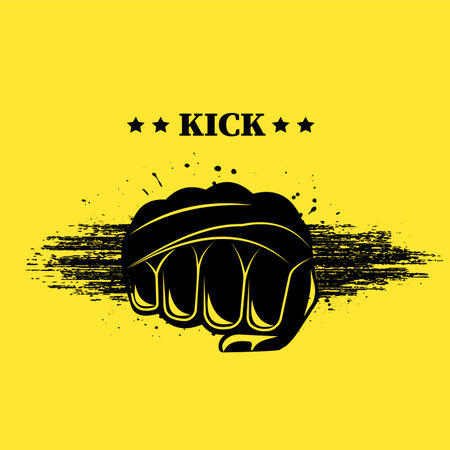 Martial arts symbol in grunge styleのイラスト素材