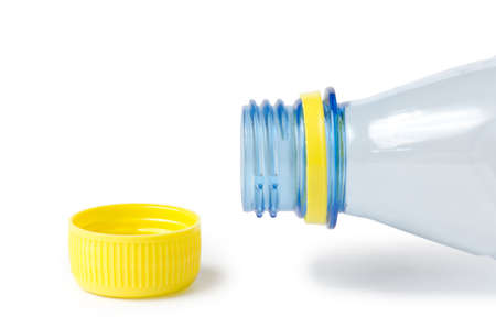 Empty water bottle  without a cover blue colorの写真素材