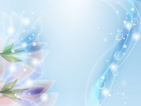 light illuminated  the background from beautiful translucent flowers のイラスト素材