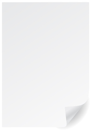 A4 white vector page  with cornerのイラスト素材