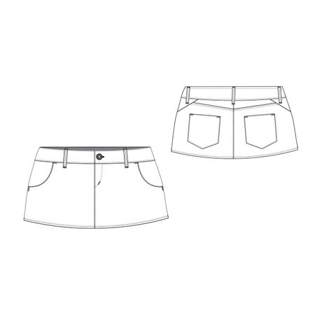 A vector illustration of Sexy Mini Skirtのイラスト素材