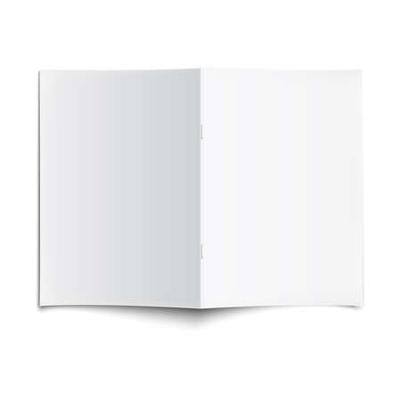 Blank opened magazine cover template on white background with soft shadows. Vector illustration. EPS10.のイラスト素材