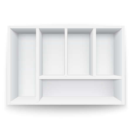 White box with separators. Vector illustration. のイラスト素材