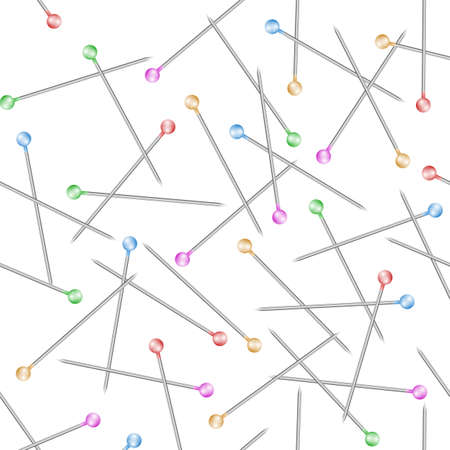 Color pins, seamless background. Vector background.のイラスト素材