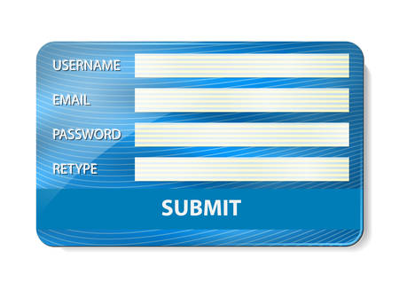 Registration form on credit card. Vector illustrationのイラスト素材