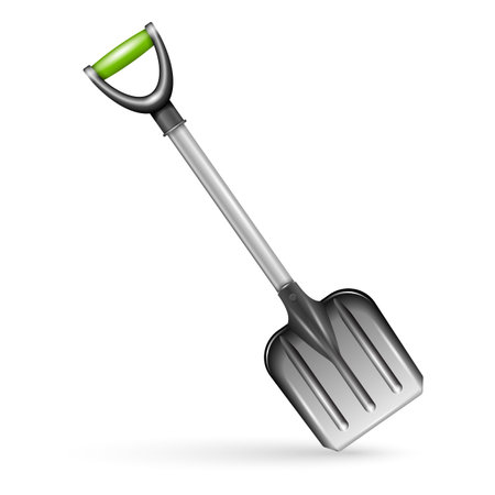 Garden shovel, isolated on white background. Vector illustration.のイラスト素材