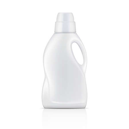 White bottle for liquid laundry detergent のイラスト素材
