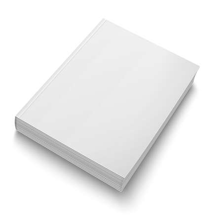 Blank softcover book template on white.のイラスト素材