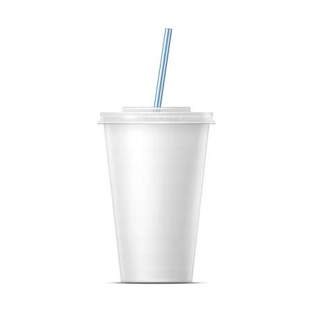 White paper soda cup template.のイラスト素材