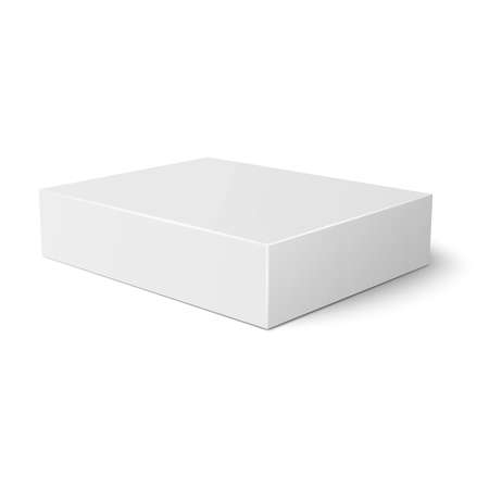White flat paper box template.のイラスト素材