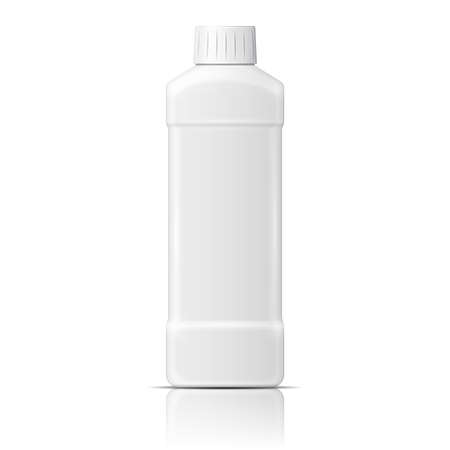White plastic bottle for dishwashing liquid.のイラスト素材