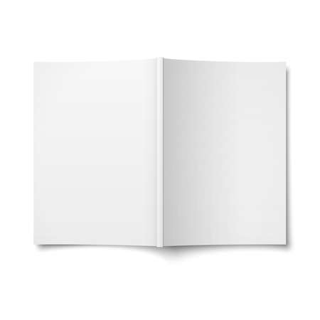 Blank opened magazine cover template on white background. Vector illustration.のイラスト素材