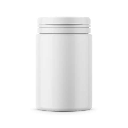 White plastic tablet bottle template.のイラスト素材