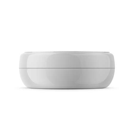 Round white plastic cosmetic jar template.のイラスト素材