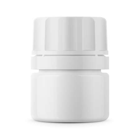 White plastic tablet bottle template.のイラスト素材