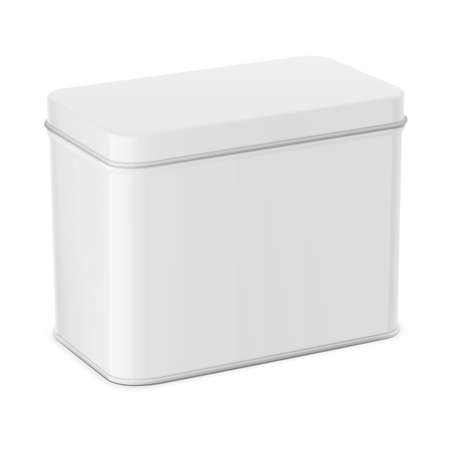 Rectangular glossy tin can template.のイラスト素材