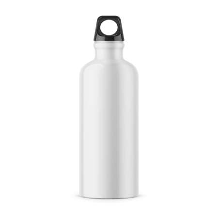 White metal water bottle template.の写真素材