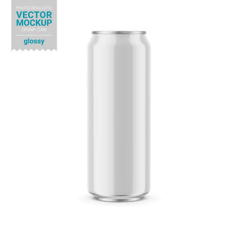 White glossy plastic bottle mockup. Vector illustration.のイラスト素材
