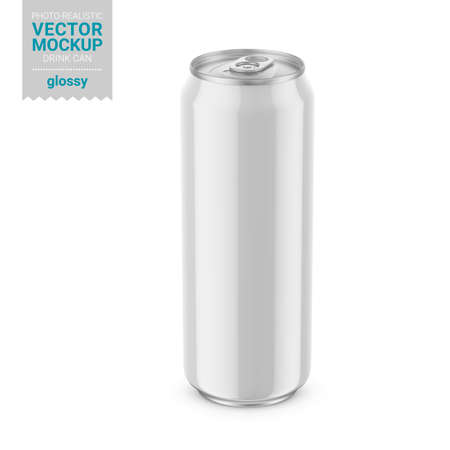 White glossy plastic bottle mockup. Vector illustration.のイラスト素材