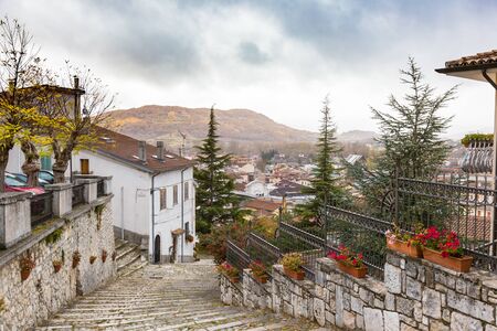 Castel di Sangro, Abruzzo, Italy. October 13, 2017. Photographic documentation between the streets of Castel di Sangroの写真素材