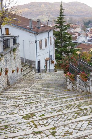 Castel di Sangro, Abruzzo, Italy. October 13, 2017. Photographic documentation between the streets of Castel di Sangroの写真素材