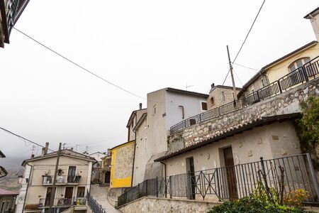 Castel di Sangro, Abruzzo, Italy. October 13, 2017. Photographic documentation between the streets of Castel di Sangroの写真素材