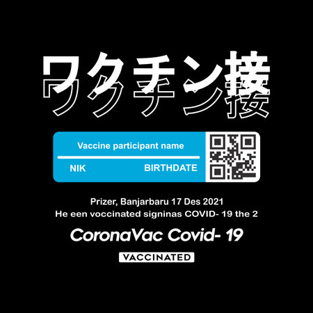 design with a streetwear style themed vaccine covid 19 for t-shirtsのイラスト素材