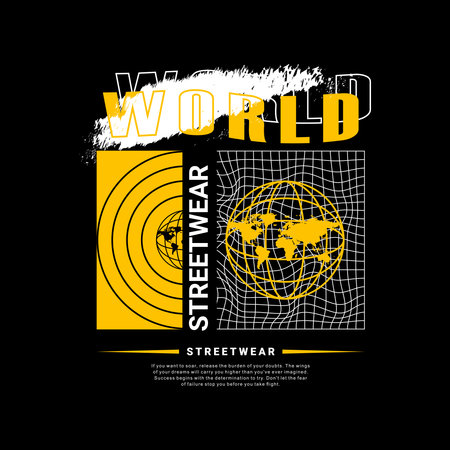 Modern design with a global style suitable for t-shirt screen printingのイラスト素材