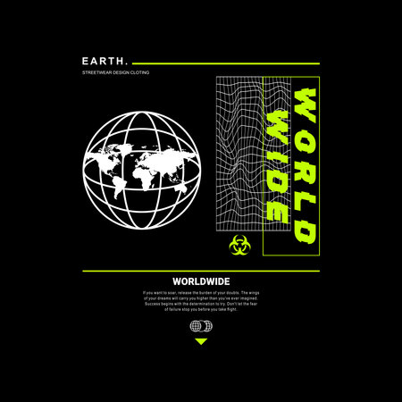 Modern design with a global style suitable for t-shirt screen printingのイラスト素材