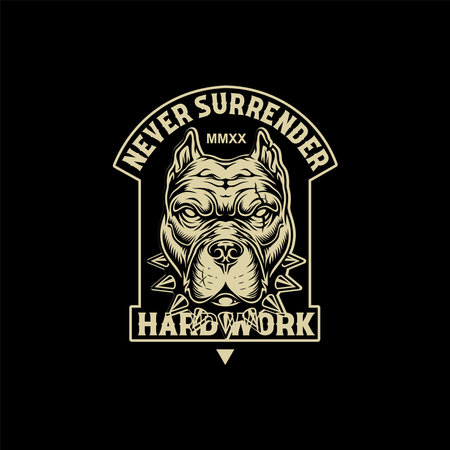 VERY FIERCE DOG DESIGN FOR T-SHIRT, TATTOOS, LOGOのイラスト素材