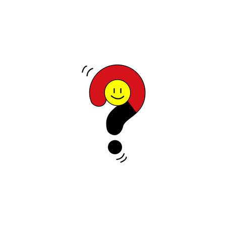 Flat design style modern vector illustration icon of a question mark.のイラスト素材