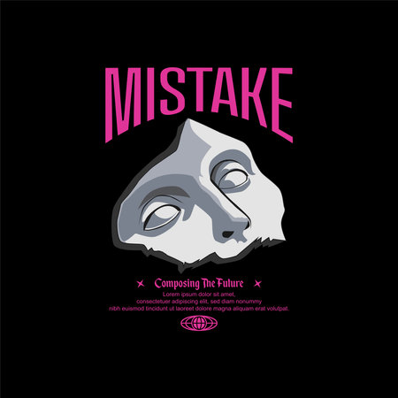 Faces of Urban Fashion Streetwear T-Shirts with Attitudeのイラスト素材