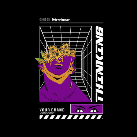Exploring Urban Style Vector Designs for Streetwear Apparelのイラスト素材
