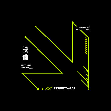 Urban Vibes A Collection of Aesthetic Graphic Designs for Street Wearのイラスト素材