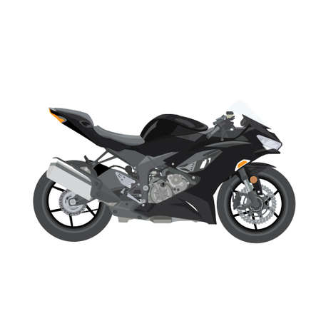 Motor sport with dark black striping. the fastest motorcycleのイラスト素材
