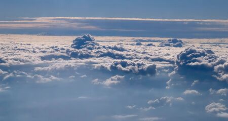 clouds sky blue plane viewの写真素材