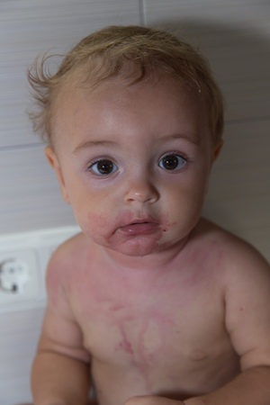 pretty little baby boyの写真素材