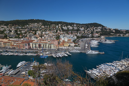 Nice harbor France rivieraの写真素材