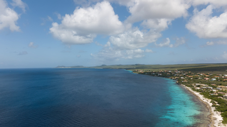 sea beach coast Bonaire island Caribbean seaの写真素材