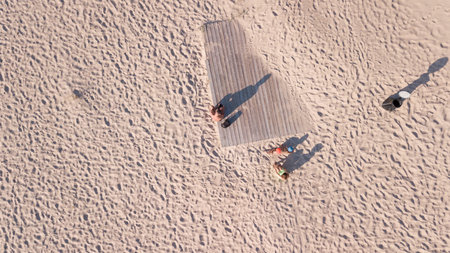 Baltic Sea coast beach Ventspils Kurzeme aerial drone top view
