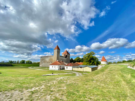 Kuressaare city Saaremaa island Estonia old medieval castle picturesのeditorial素材