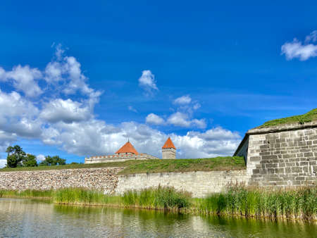 Kuressaare city Saaremaa island Estonia old medieval castle picturesのeditorial素材