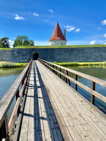Kuressaare city Saaremaa island Estonia old medieval castle picturesのeditorial素材