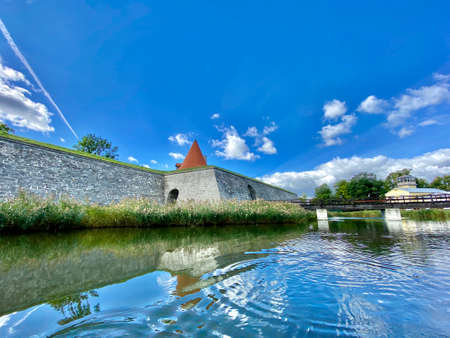 Kuressaare city Saaremaa island Estonia old medieval castle picturesのeditorial素材