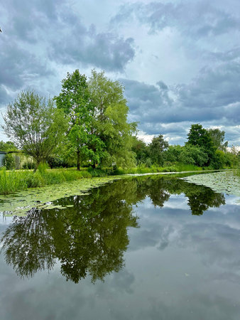 lake clear calm water Jurmala Latvia