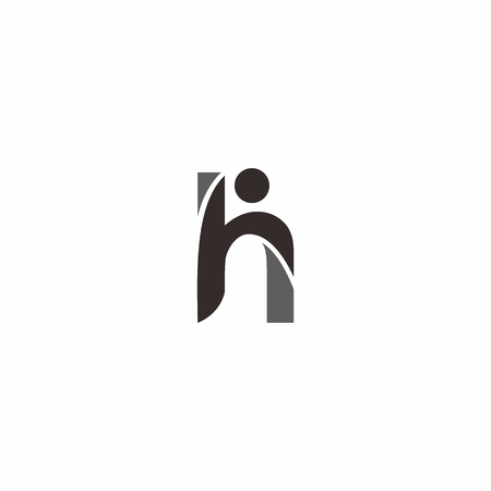 Letter h People Logoのイラスト素材