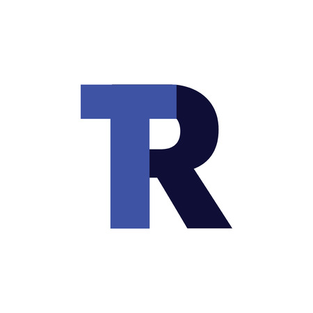TR Letter Linked design icon.のイラスト素材