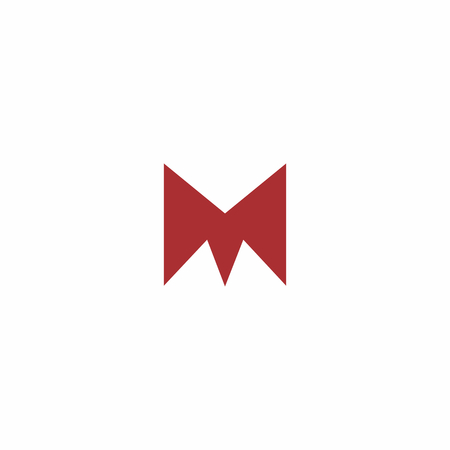 M Abstract Logo Vector, isolatedのイラスト素材